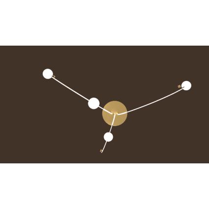 Zambelis 22248 - Himmennettävä LED-kattokruunu johdossa LED/42W/230V kulta