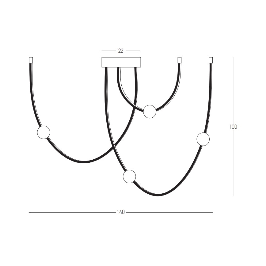 Zambelis 22248 - Himmennettävä LED-kattokruunu johdossa LED/42W/230V kulta