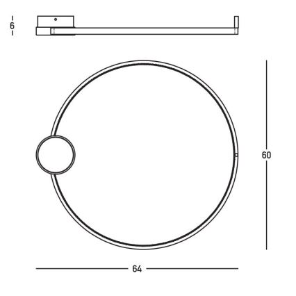 Zambelis 23096 - Himmennettävä LED-kattovalaisin LED/24W/230V 3000K halkaisija 60 cm kulta