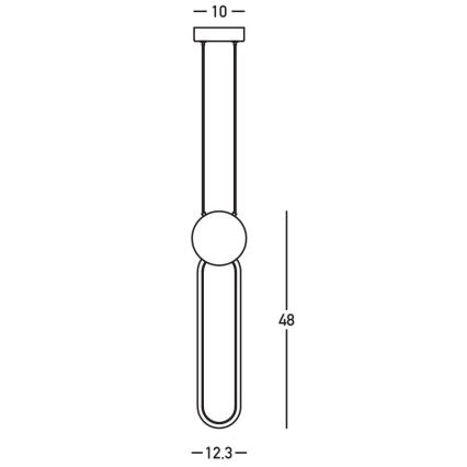 Zambelis 23100 - Himmennettävä LED-kattokruunu johdossa LED/13W/230V 3000K kulta