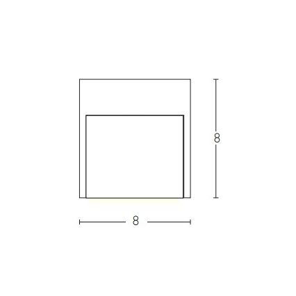 Zambelis E111 - LED-ulkoseinävalaisin LED/3W/230V 3000K IP54
