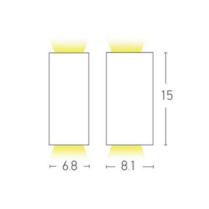 Zambelis E122 - Ulkoseinävalaisin 2xGU10/15W/230V IP54 antrasiitti