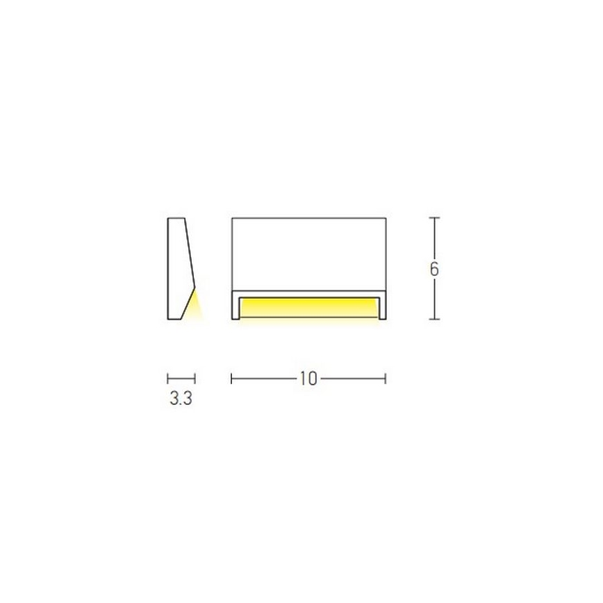 Zambelis E182 - LED-ulkoportaikkovalaisimet LED/1,5W/230V IP54 valkoinen