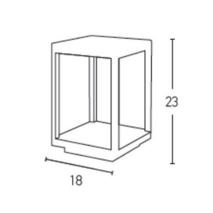 Zambelis E203 - LED-ulkolamppu LED/7W/230V IP54 antrasiitti