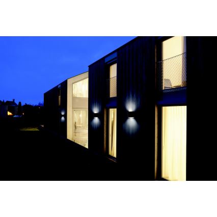 Zambelis E239 - LED-ulkoseinävalaisin 2xLED/6W/230V IP65 antrasiitti