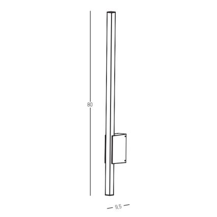 Zambelis E287 - LED-ulkoseinävalaisin LED/12W/230V 3000K IP65 antrasiitti