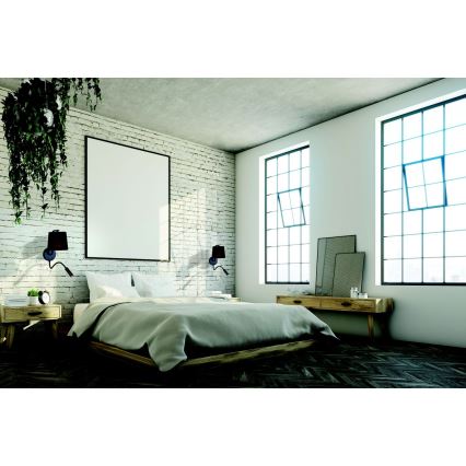 Zambelis H57 - LED joustava valaisin LED/3W + 1xE27/40W/230V musta