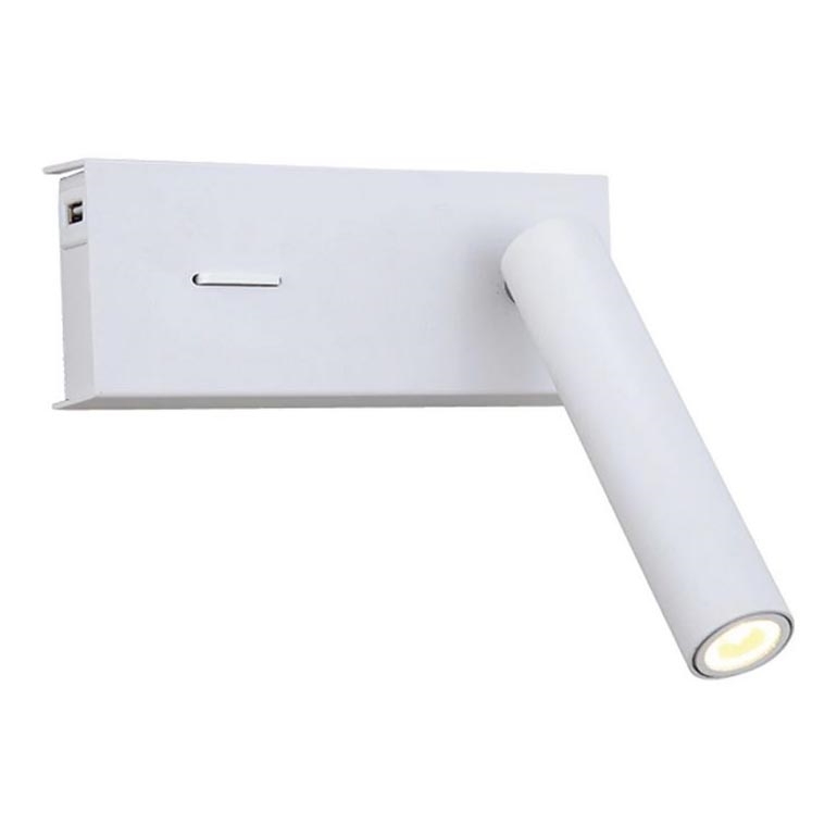 Zambelis H74 - LED-seinävalaisin LED/3W/230V USB valkoinen