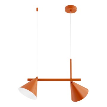 ZELTA-riippuvalaisin johdolla 2xE27/15W/230V, oranssi