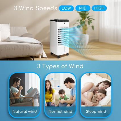 ZEVENTI - Ilmanviilennin ARCTIC 60W/230V musta/valkoinen