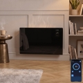 ZEVENTI - Älykäs seinään asennettava sähköinen suora-/konvektorilämmitin LCD-näytöllä 1000/2000W/230V Wi-Fi musta
