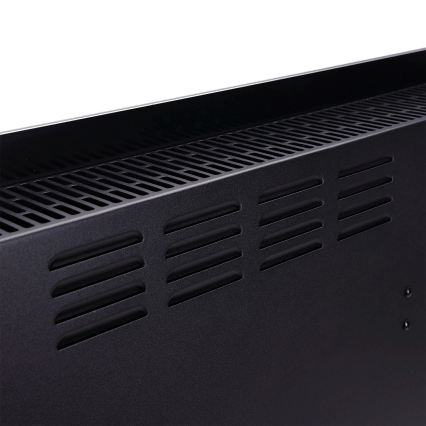 ZEVENTI - Älykäs seinään asennettava sähköinen suora-/konvektorilämmitin LCD-näytöllä 1000/2000W/230V Wi-Fi musta