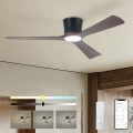 ZEVENTI - AUREX LED dimmattava kattotuuletin LED/24W/230V 3000/4000/6000K Wi‑Fi Tuya musta/pähkinä + kaukosäädin