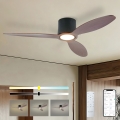 ZEVENTI - Himennettävä LED-kattotuuletin VENTORA LED/24W/230V 3000/4000/6000K Wi-Fi Tuya musta/pähkinä + kaukosäädin