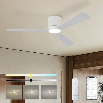 ZEVENTI - himmennettävä LED-kattotuuletin AUREX LED/24W/230V 3000/4000/6000K Wi-Fi Tuya valkoinen + kaukosäädin