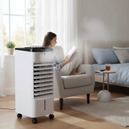 ZEVENTI - Ilmanjäähdytin ARCTIC 60W/230V musta/valkoinen + kaukosäädin