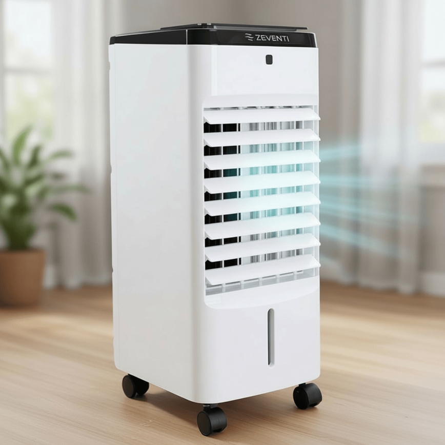 ZEVENTI - Ilmanjäähdytin ARCTIC 60W/230V musta/valkoinen + kaukosäädin