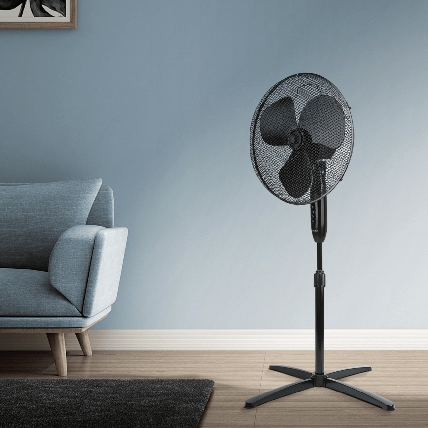 ZEVENTI - Jalustatuuletin FLOW 40W/230V 120 cm musta