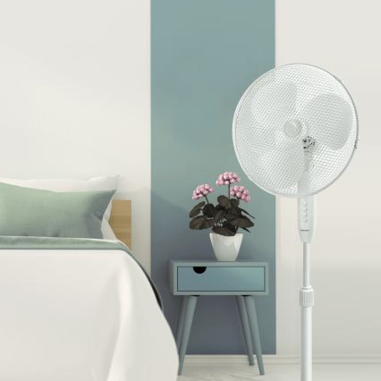 ZEVENTI - Jalallinen tuuletin FLOW 45W/230V 120 cm valkoinen