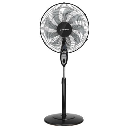 ZEVENTI - Jalustatuuletin FLOW 55W/230V 130 cm musta + kaukosäädin
