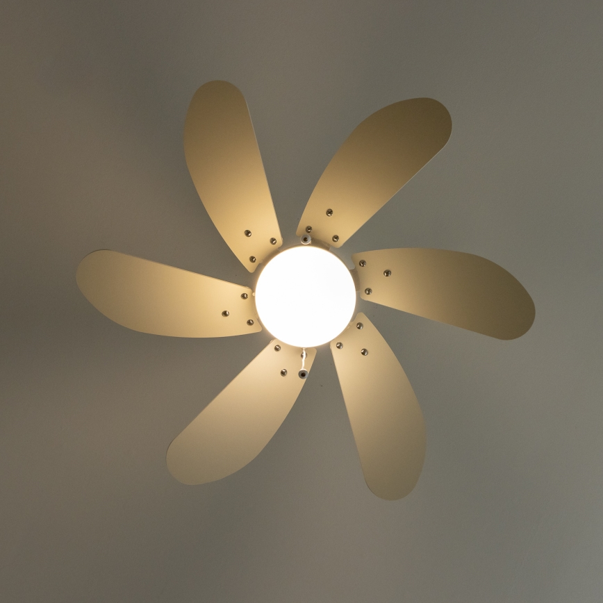 ZEVENTI - Kattotuuletin FAMARA 1xE14/60W/230V valkoinen