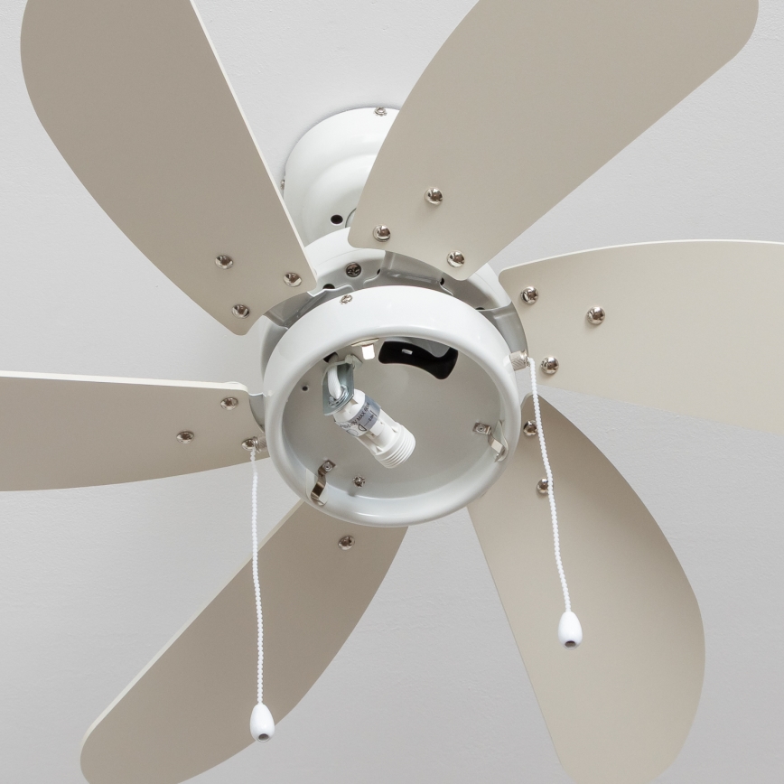 ZEVENTI - Kattotuuletin FAMARA 1xE14/60W/230V valkoinen