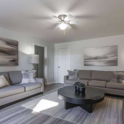 ZEVENTI - Kattotuuletin GALDANA 1xE27/60W/230V harmaa/valkoinen