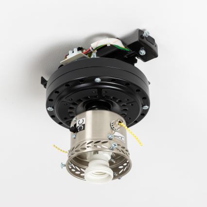 ZEVENTI - Kattotuuletin GALDANA 1xE27/60W/230V ruskea/beige