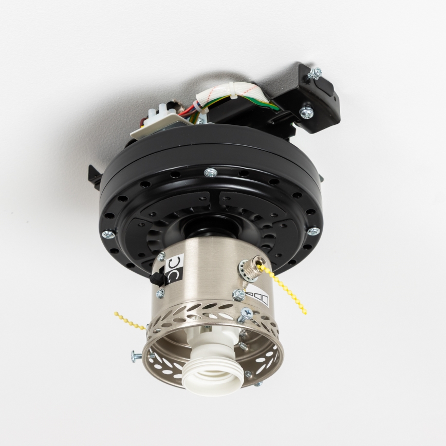 ZEVENTI - Kattotuuletin GALDANA 1xE27/60W/230V ruskea/beige