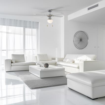 ZEVENTI - Kattotuuletin NAVAGIO 1xE27/60W/230V musta/valkoinen