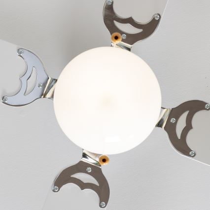 ZEVENTI - Kattotuuletin NAVAGIO 1xE27/60W/230V musta/valkoinen