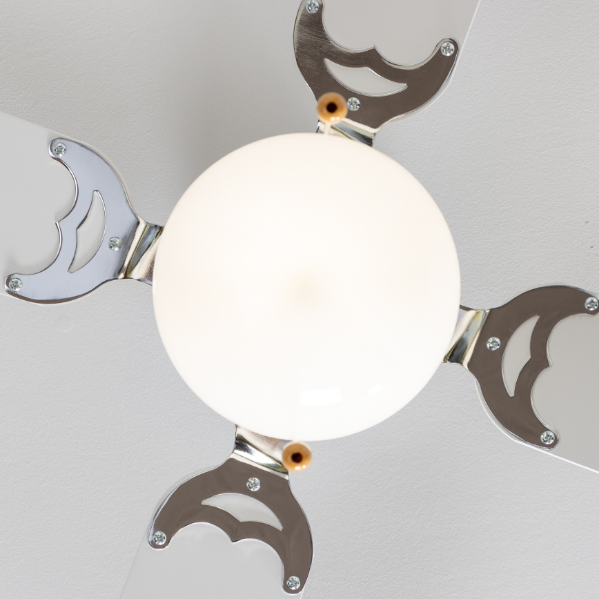 ZEVENTI - Kattotuuletin NAVAGIO 1xE27/60W/230V musta/valkoinen