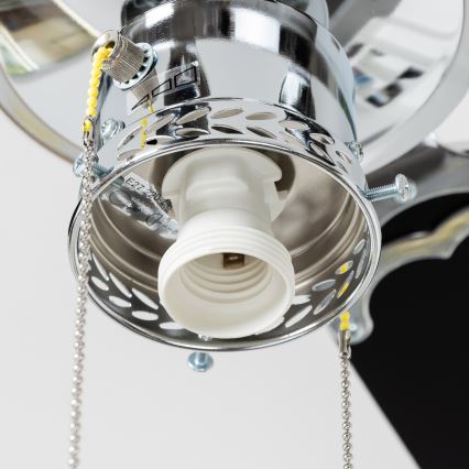 ZEVENTI - Kattotuuletin NAVAGIO 1xE27/60W/230V musta/valkoinen