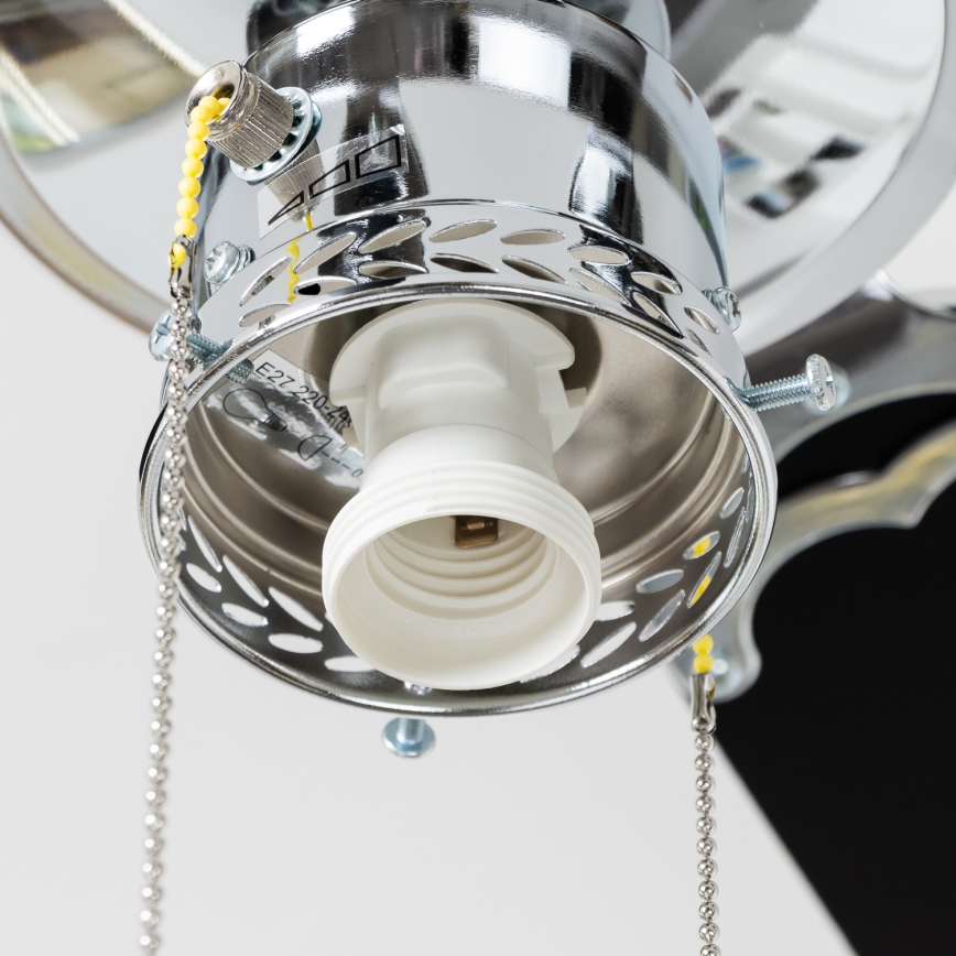 ZEVENTI - Kattotuuletin NAVAGIO 1xE27/60W/230V musta/valkoinen