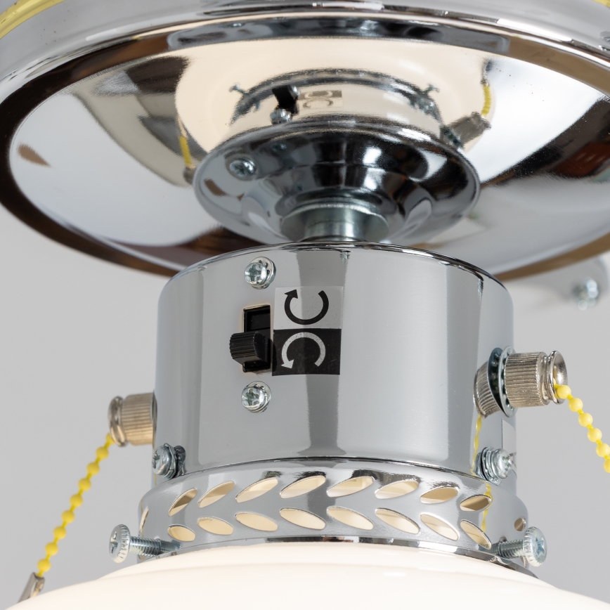 ZEVENTI - Kattotuuletin NAVAGIO 1xE27/60W/230V musta/valkoinen