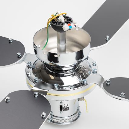 ZEVENTI - Kattotuuletin NAVAGIO 1xE27/60W/230V musta/valkoinen