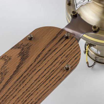 ZEVENTI - Kattotuuletin NAVAGIO 1xE27/60W/230V ruskea