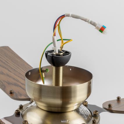 ZEVENTI - Kattotuuletin NAVAGIO 1xE27/60W/230V ruskea