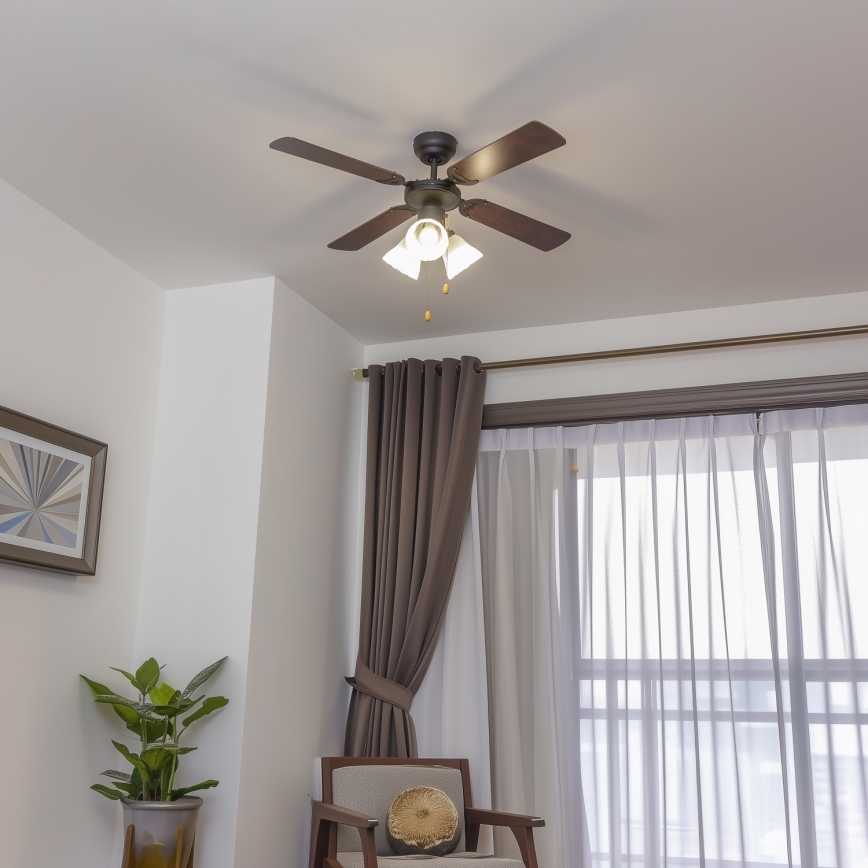 ZEVENTI - Kattotuuletin ZURRIOLA 3xE27/60W/230V