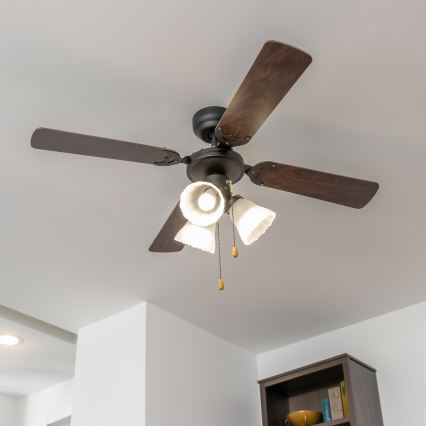 ZEVENTI - Kattotuuletin ZURRIOLA 3xE27/60W/230V