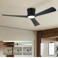 ZEVENTI - LED himmennettävä kattotuuletin AUREX LED/24W/230V 3000/4000/6000K Wi-Fi Tuya musta + kaukosäädin