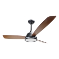 ZEVENTI - LED-himmennettävä kattotuuletin ULUWATU LED/20W/230V 2700-6500K 132 cm ruskea + kaukosäädin