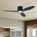 ZEVENTI - LED himmennettävä kattotuuletin VENTORA LED/24W/230V 3000/4000/6000K Wi-Fi Tuya musta + kaukosäädin