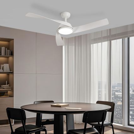 ZEVENTI - LED-himmennettävä kattotuuletin AERYS LED/24W/230V 3000/4000/6000K Wi-Fi Tuya valkoinen + kaukosäädin