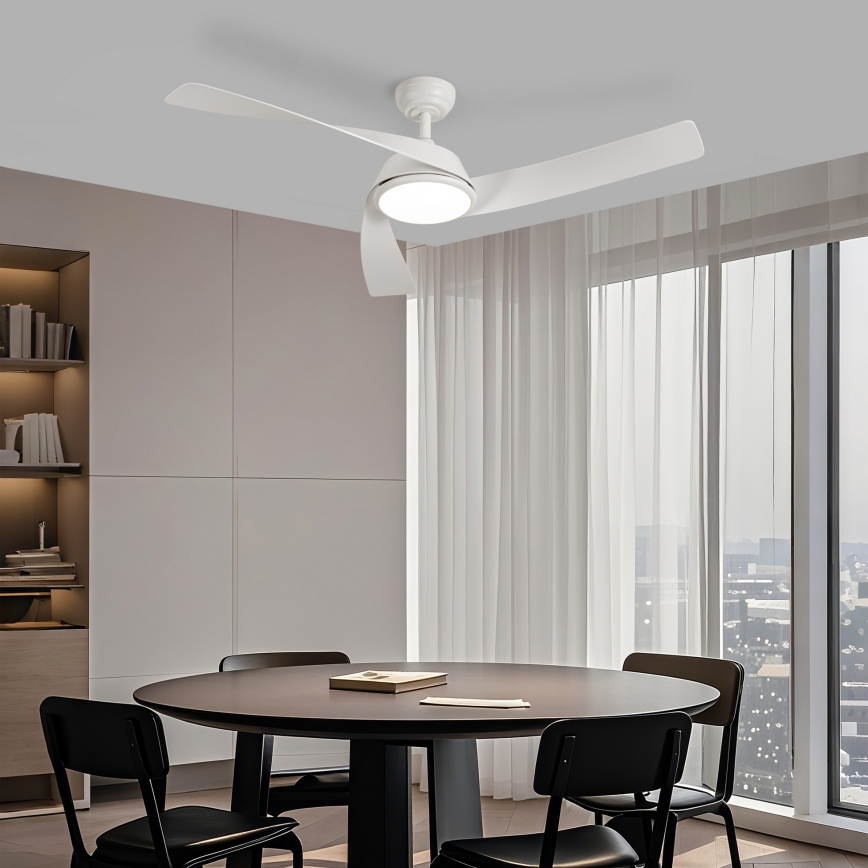 ZEVENTI - LED-himmennettävä kattotuuletin AERYS LED/24W/230V 3000/4000/6000K Wi-Fi Tuya valkoinen + kaukosäädin