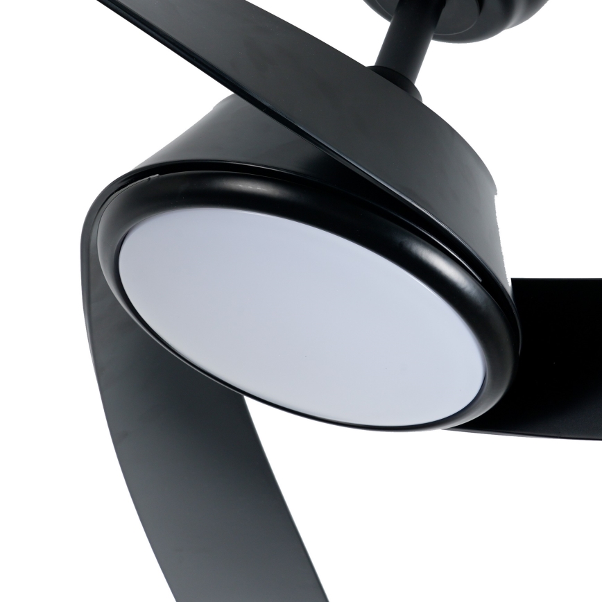 ZEVENTI - AERYS himmennettävä LED-kattotuuletin LED/24W/230V 3000/4000/6000K Wi-Fi Tuya musta + kaukosäädin