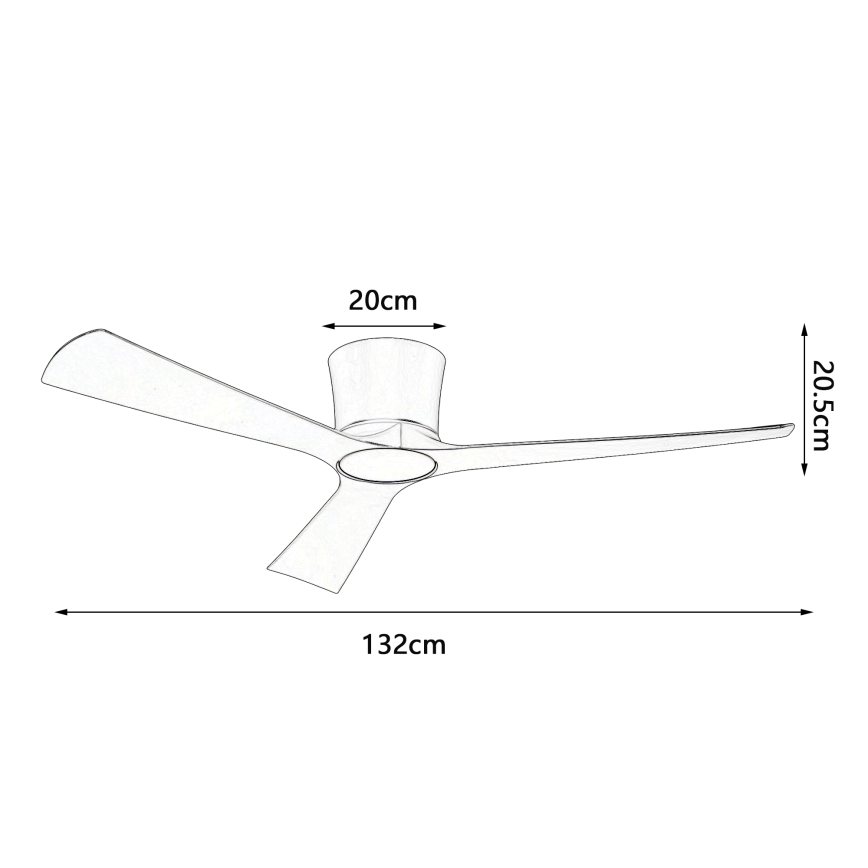 ZEVENTI - LED himmennettävä kattotuuletin AUREX LED/24W/230V 3000/4000/6000K Wi-Fi Tuya musta + kaukosäädin