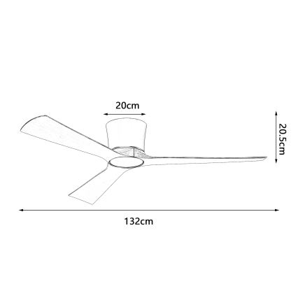 ZEVENTI - LED-himmennettävä kattotuuletin AUREX LED/24W/230V 3000/4000/6000K Wi-Fi Tuya musta/pähkinänvärinen + kaukosäädin