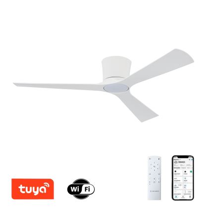 ZEVENTI - LED himmennettävä kattotuuletin AUREX LED/24W/230V 3000/4000/6000K Wi-Fi Tuya valkoinen + kaukosäädin