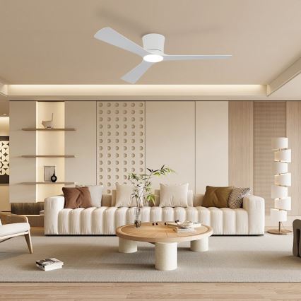 ZEVENTI - LED himmennettävä kattotuuletin AUREX LED/24W/230V 3000/4000/6000K Wi-Fi Tuya valkoinen + kaukosäädin